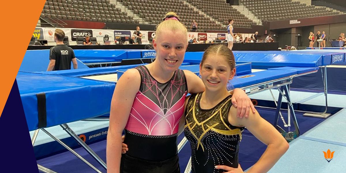 Yvonne van Gennip nieuws:Thalissa (15) en Madelief (20) Wijkstra geselecteerd voor de EK trampolinespringen in Guimaraes Portugal