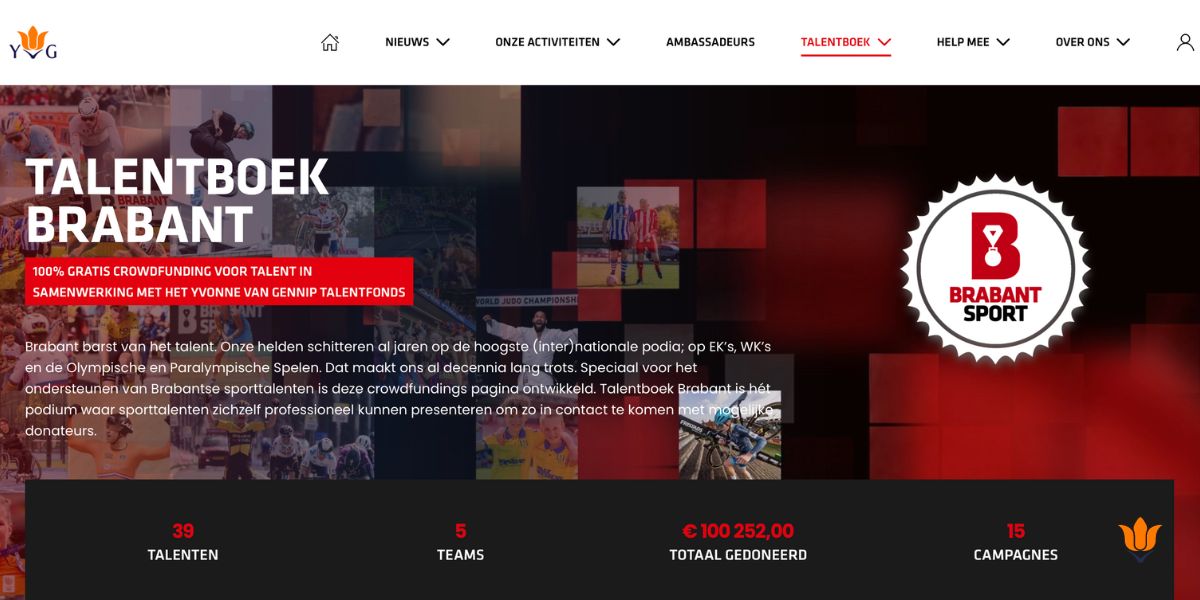 Yvonne van Gennip nieuws:BrabantSport lanceert uniek crowdfundplatform voor Brabants toptalent